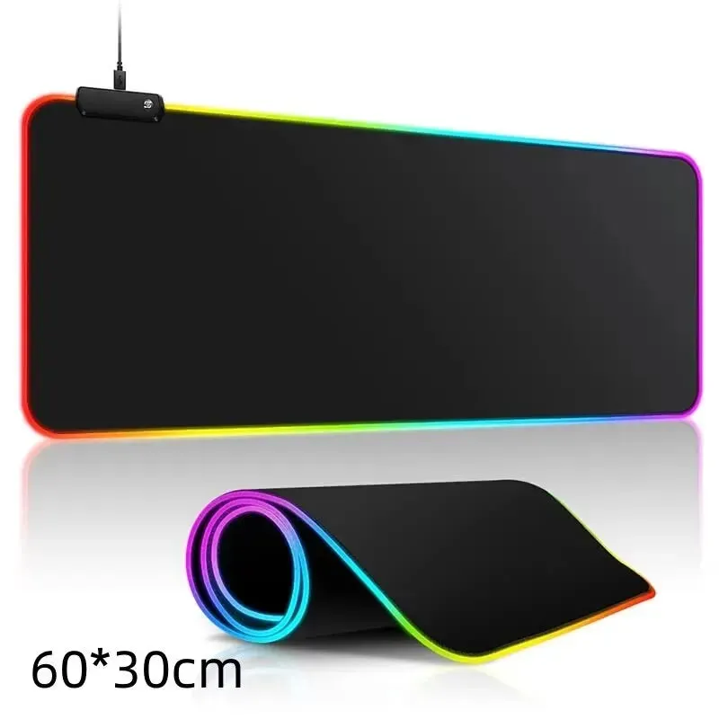 1 Pcs Large Gaming Mouse Pad Light Modes Touch Control Extended Soft Computer Keyboard Mat Non-Slip Rubber Base