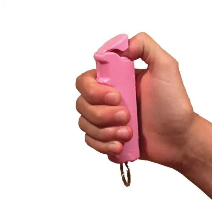 10) Units 1/2 oz Flip Top Safety Lock Key-Chain Pepper Spray