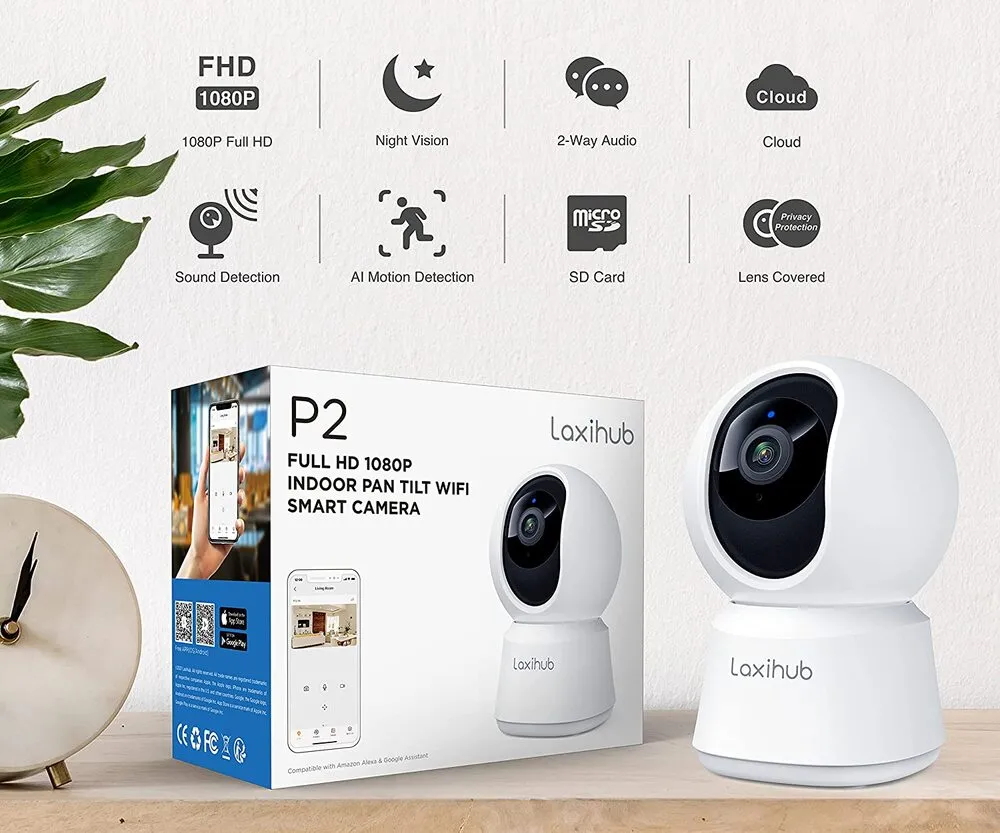 1080P FHD Night Vision Pan Tilt Wi-Fi Security Camera - Laxihub