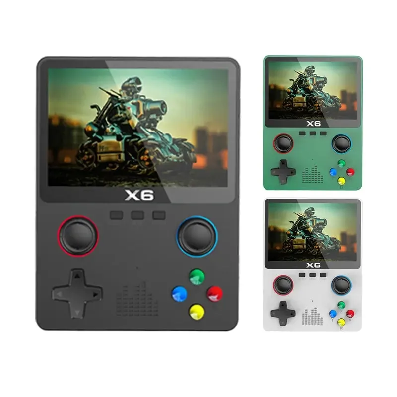 2023 New X6 3.5Inch IPS Screen Handheld Game Player Dual Joystick 11