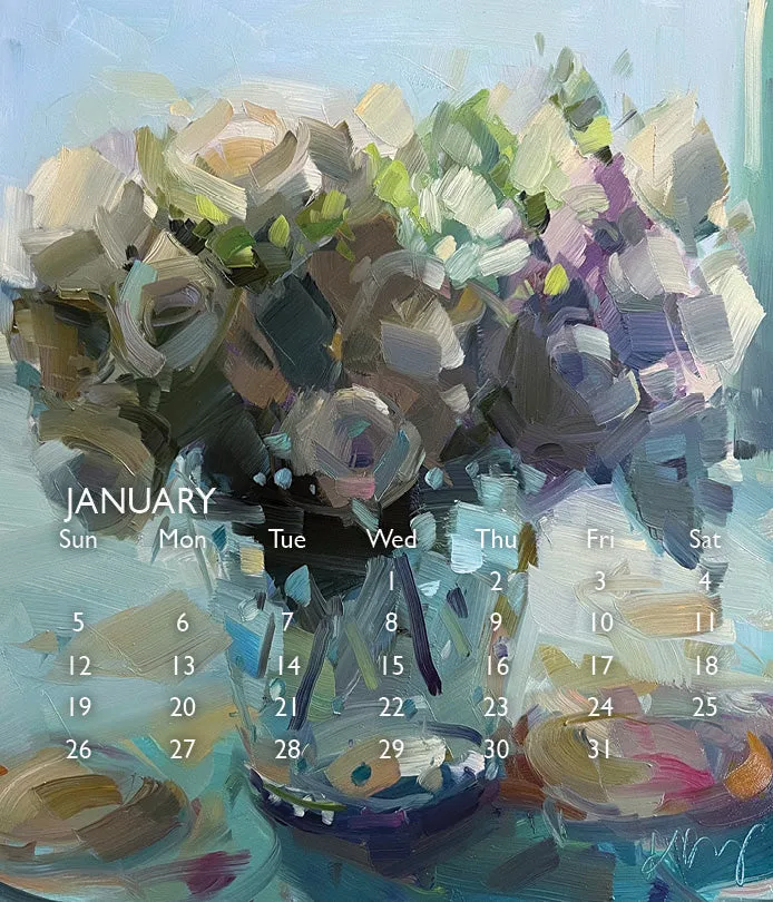 2025 Amy Brnger Flower Calendar-Jewel Case Style