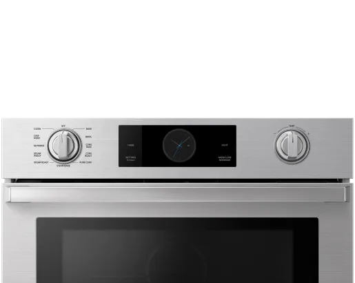 30" Steam-Assisted Single Wall Oven, Silver Stainless Steel