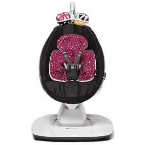 4Moms - MamaRoo 5 Multi-Motion Baby Swing (Black)   Newborn Insert (Maroon/Plush)