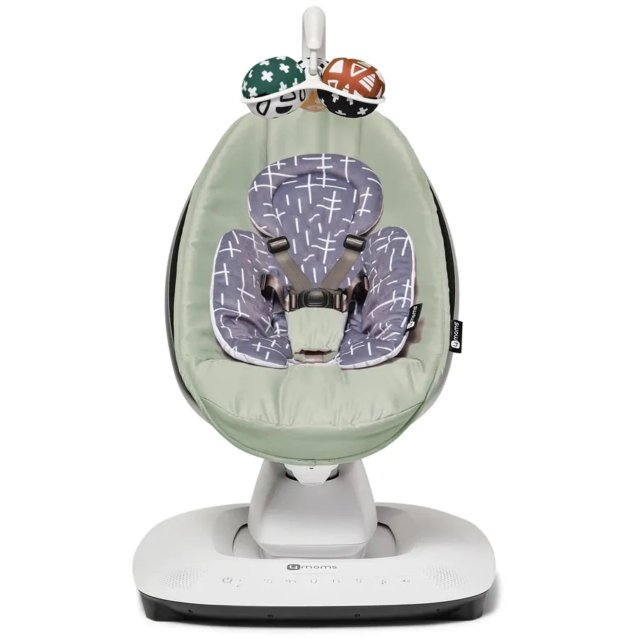 4Moms - MamaRoo 5 Multi-Motion Baby Swing (Sage)   Newborn Insert (Grey/Plush)