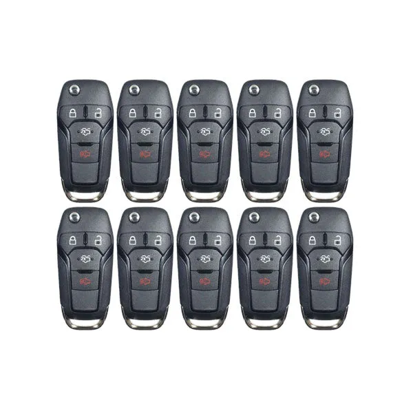 50 x 2013-2016 Ford Fusion / 4-Button Flip Key / 128 Bit / N5F-A08TAA (AFTERMARKET) (Bundle of 50)