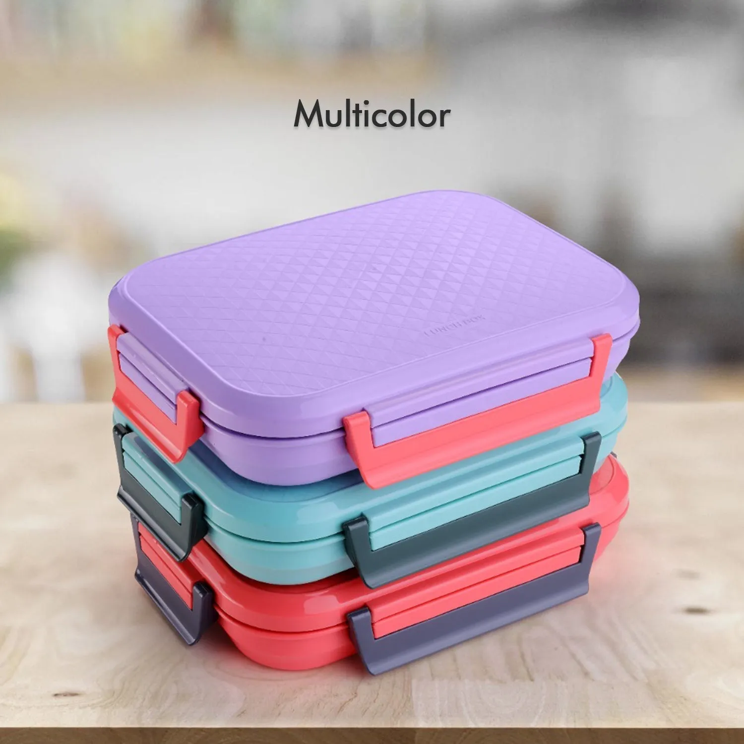 5364 Break Time Lunch Box Steel Plate Multi Compartment Lunch Box Carry To All Type lunch In Lunch Box & Premium Quality Lunch Box ideal For Office , School Kids & Travelling Ideal