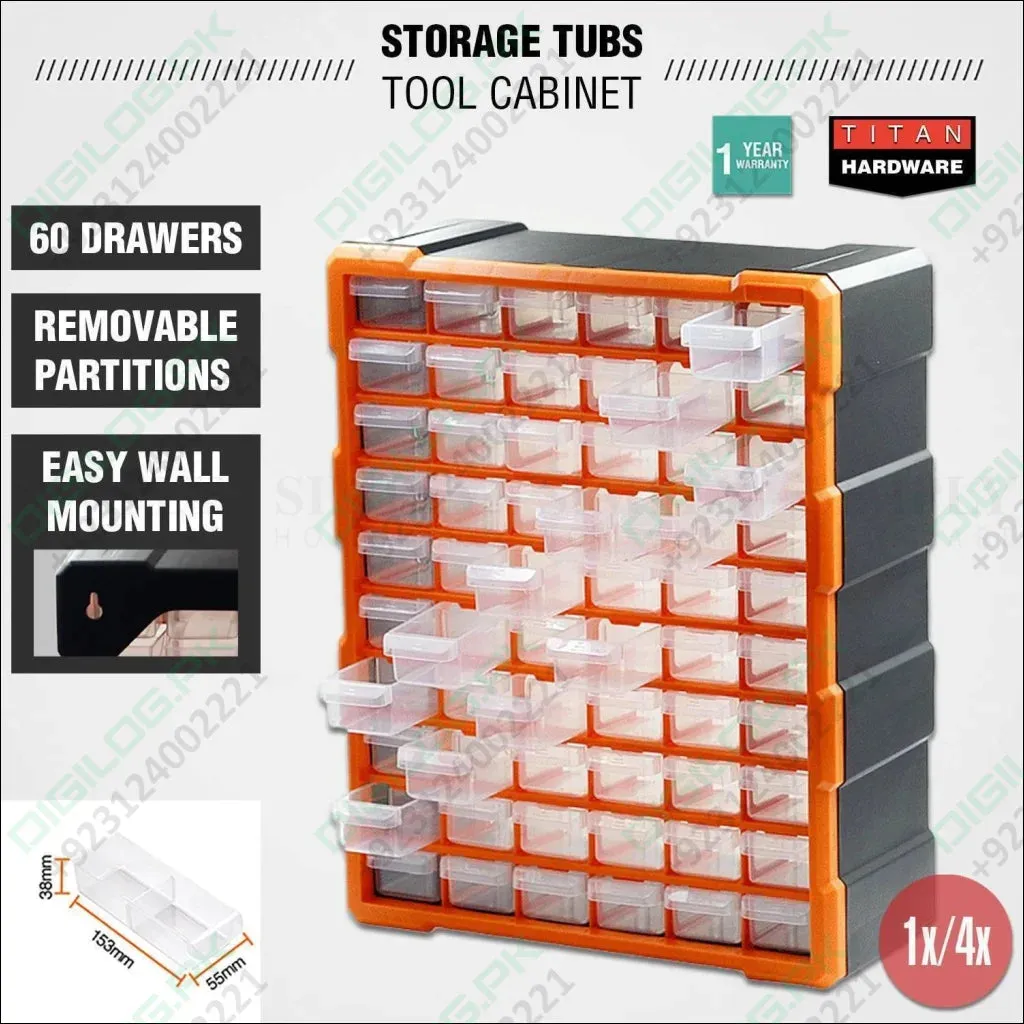 60 Drawer Plastic Component Storage Tools Box Makeup Jewelry Medicine Stationery Organizer