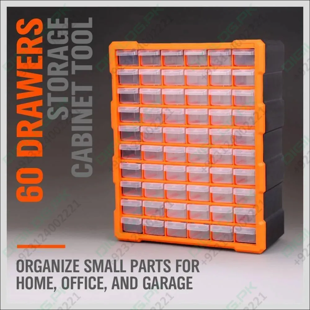 60 Drawer Plastic Component Storage Tools Box Makeup Jewelry Medicine Stationery Organizer