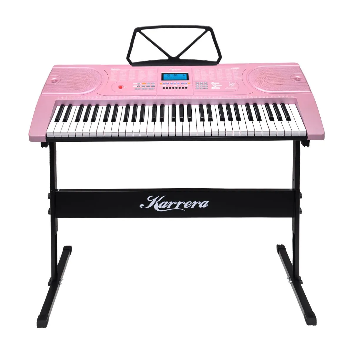 61 Keys Electronic Keyboard Piano Music with Stand - Pink