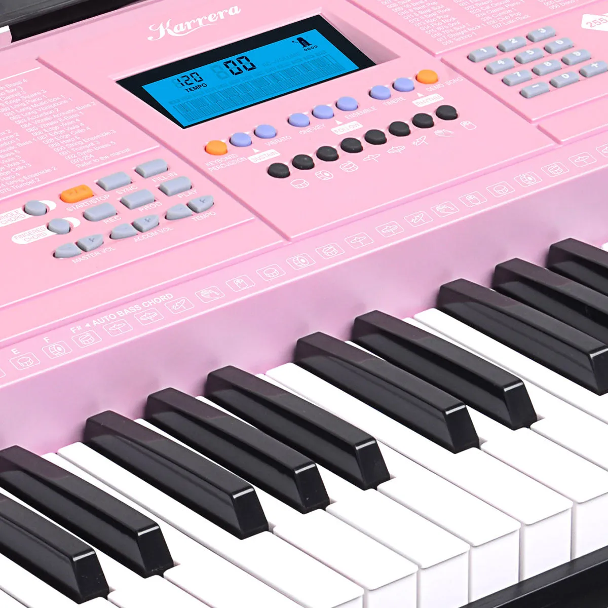 61 Keys Electronic Keyboard Piano Music with Stand - Pink