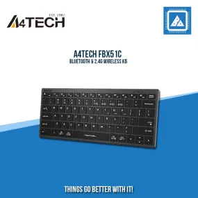 A4TECH FBX51C FSTYLER BLUETOOTH & 2.4G WIRELESS COMPACT KEYBOARD (GRAY)