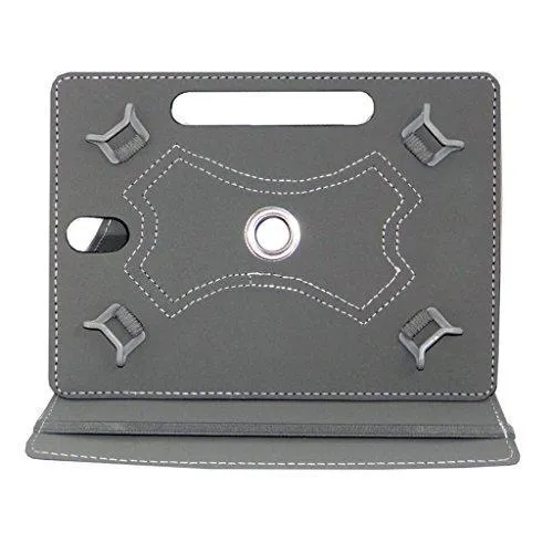 Acm Rotating Leather Flip Case For Micromax Canvas Tab P681 Tablet Cover Stand Black (FREE Acm Wallet Included)