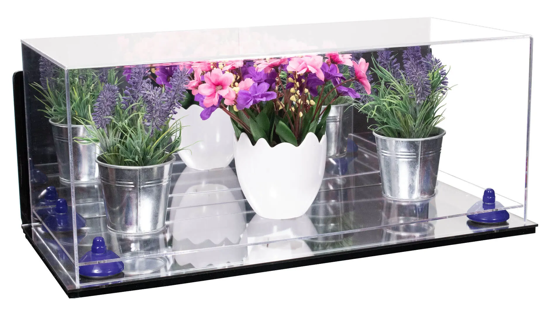 Acrylic Versatile Display Case 19.25 x 8.25 x 8 - Mirror Wall Mounts (V47/A103)