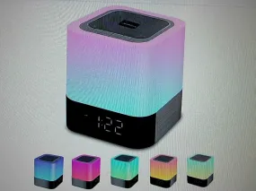 AISUO Multifunctional Alarm Clock with Bluetooth Speaker