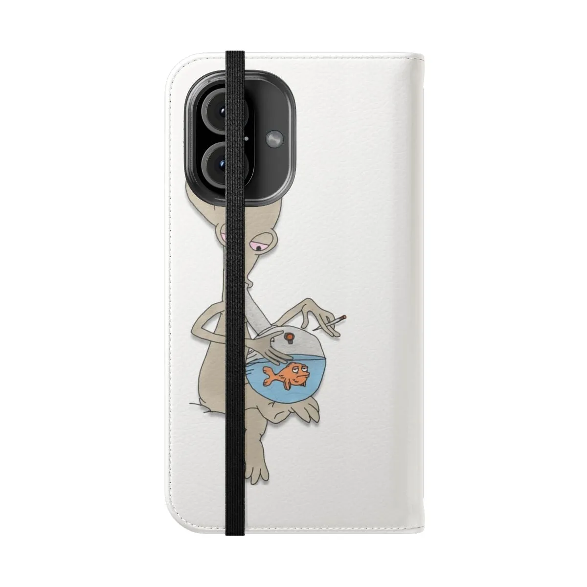 Alien Smoking Weed Flip Cover Phone Case