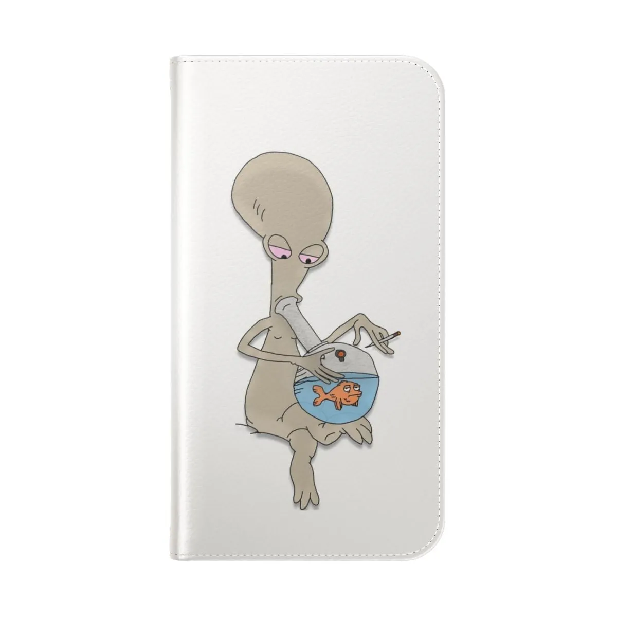 Alien Smoking Weed Flip Cover Phone Case