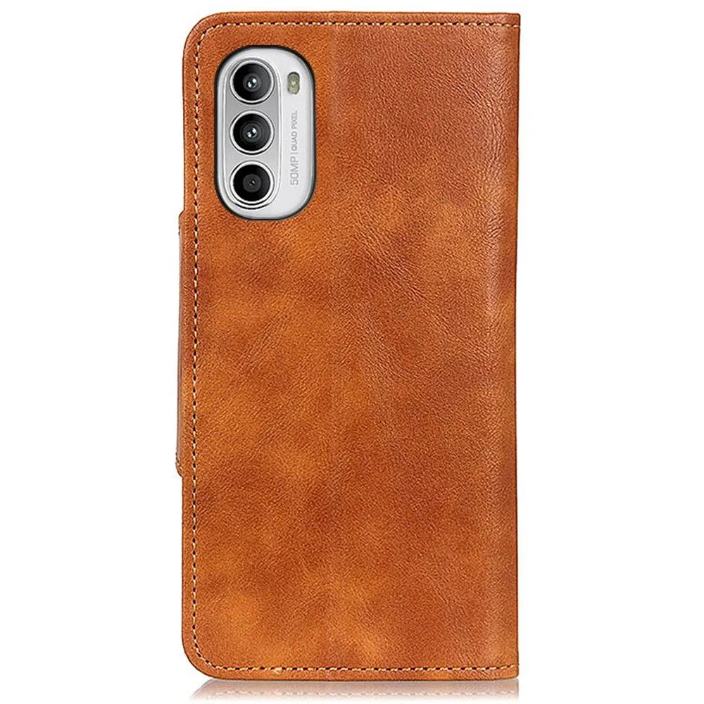 Alpha Motorola Moto G52 flip case - Brown