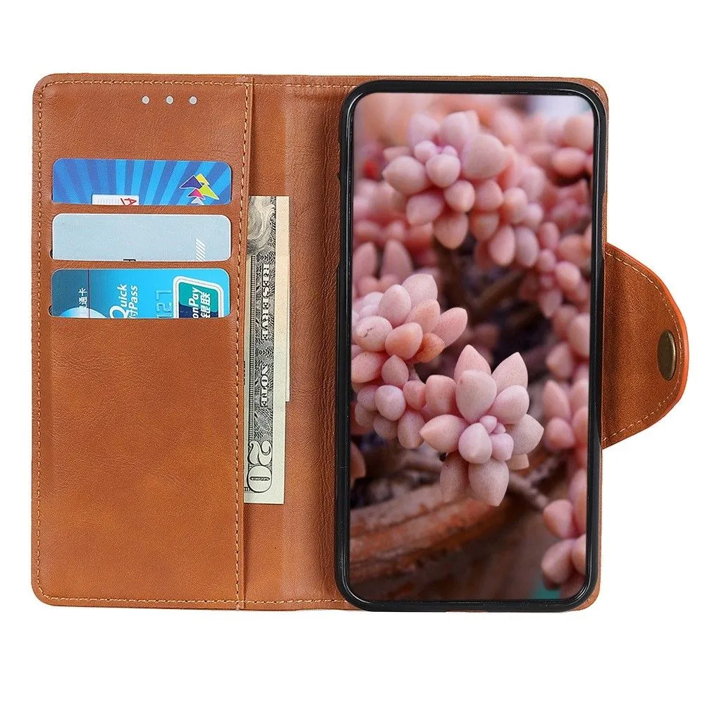 Alpha Motorola Moto G52 flip case - Brown