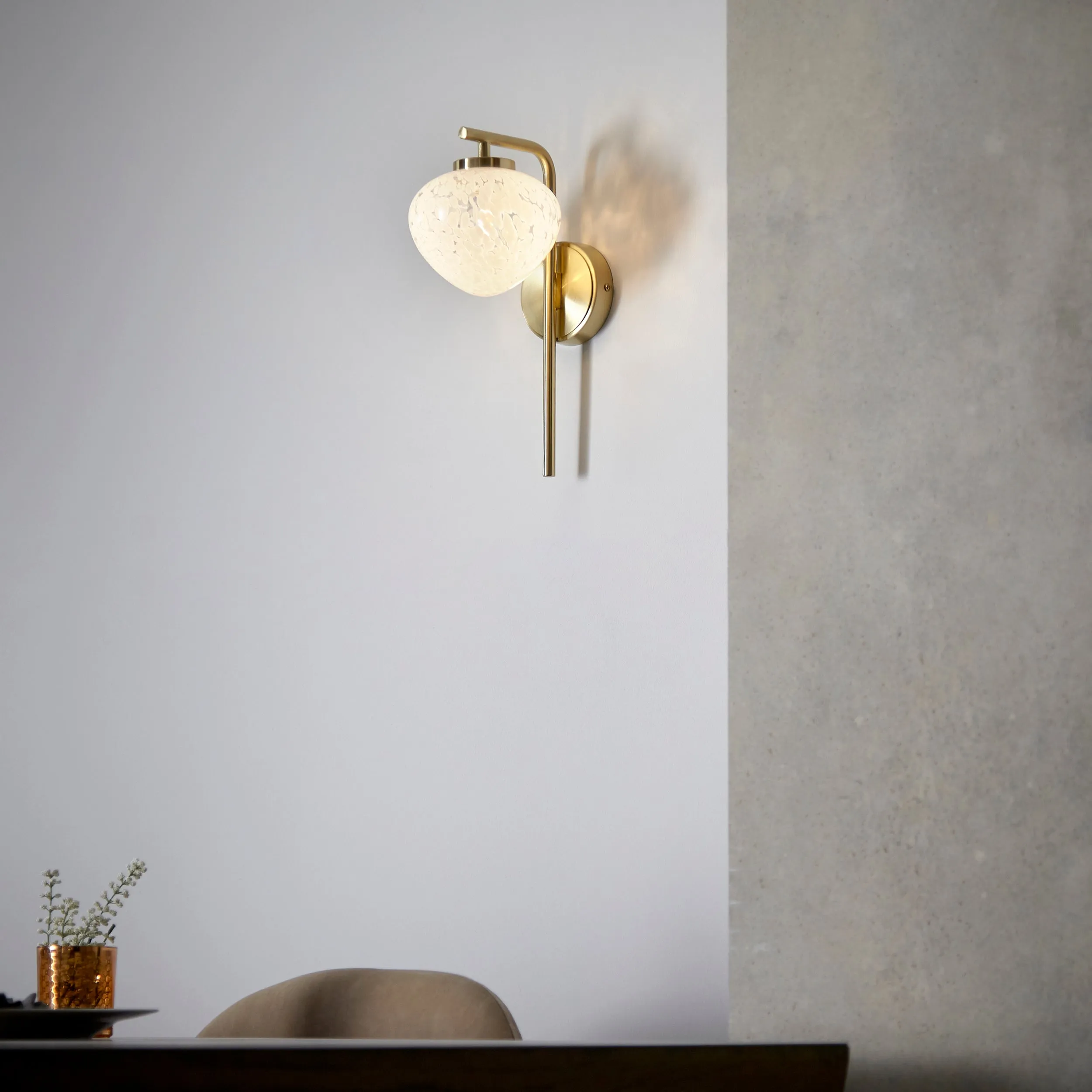 Amos Confetti Wall Light Satin Brass