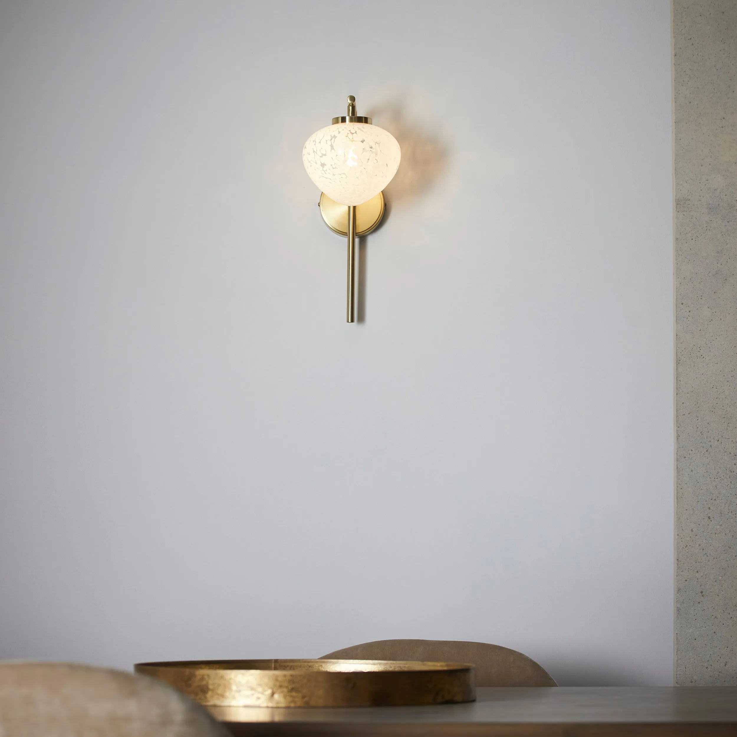 Amos Confetti Wall Light Satin Brass