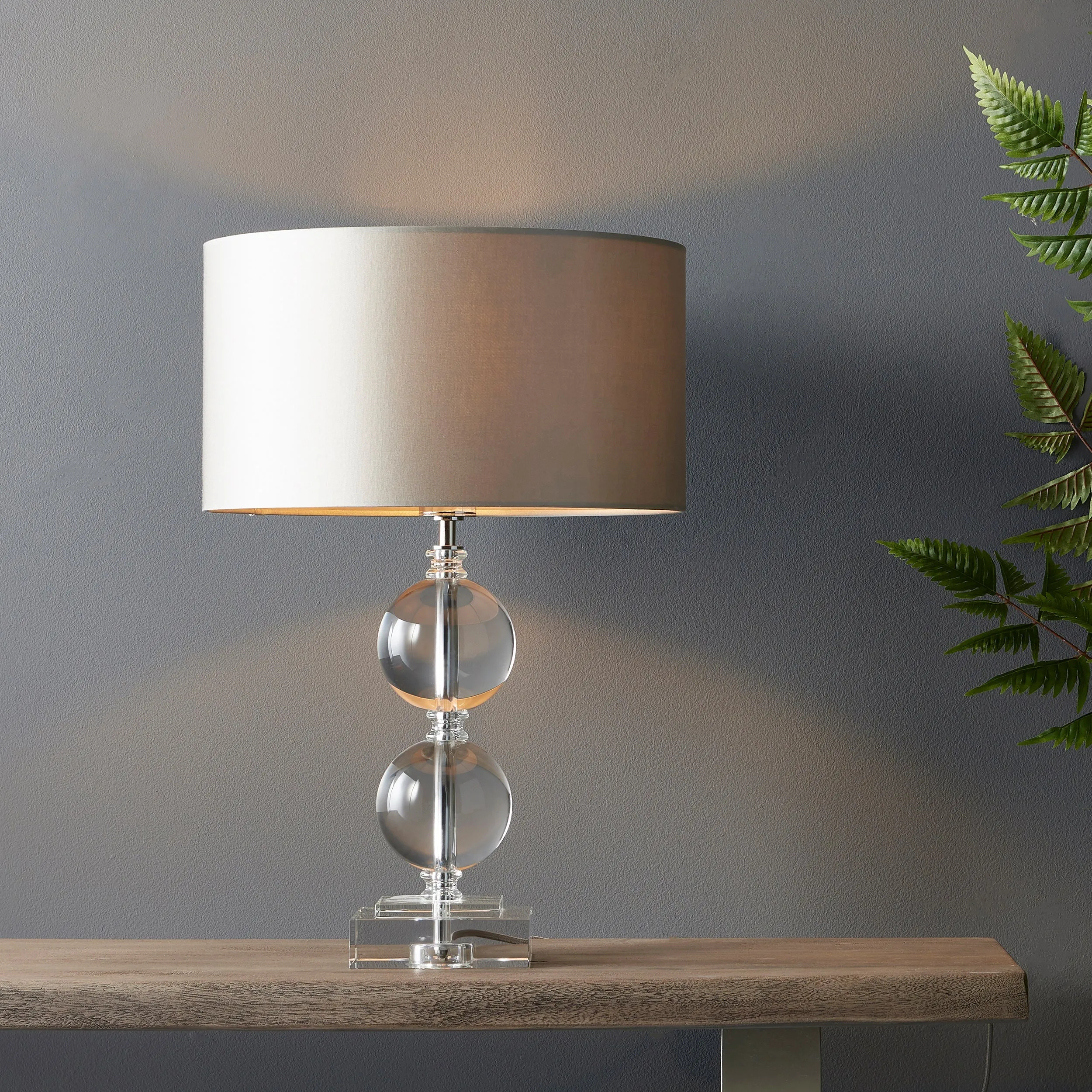 Amos Harewood Table Lamp Small