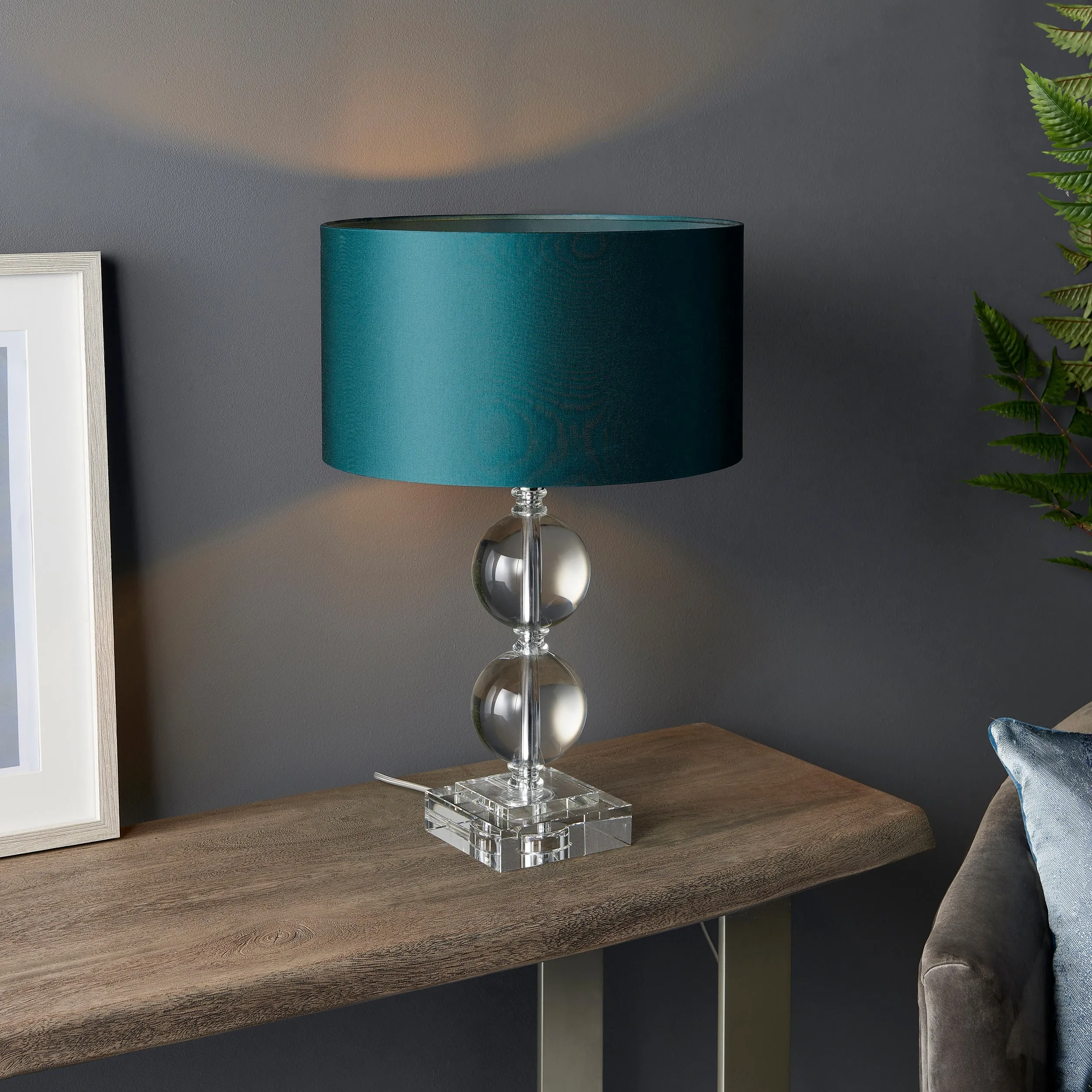 Amos Harewood Table Lamp Small