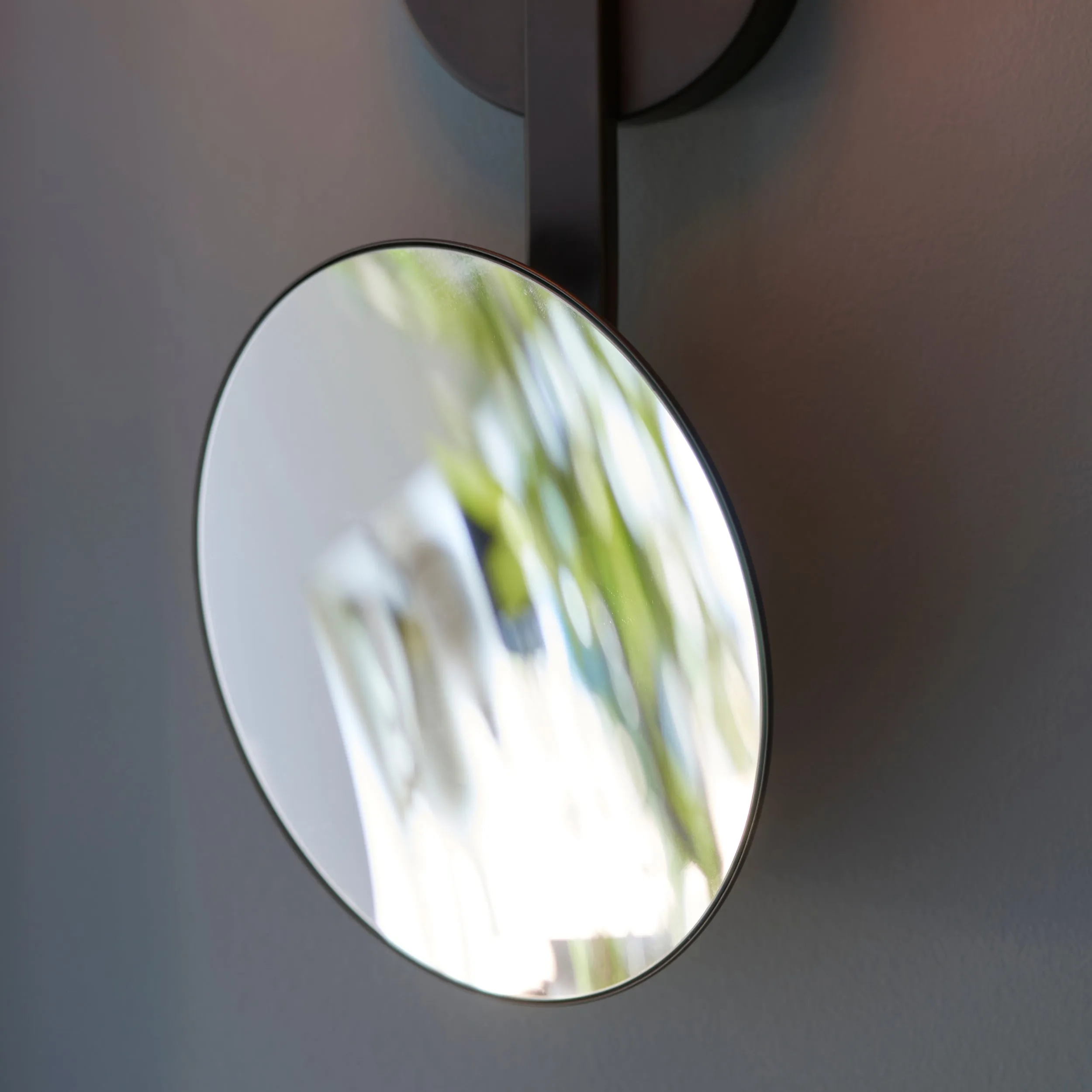 Amos Nebula Bathroom Wall Light with Mirror Black black