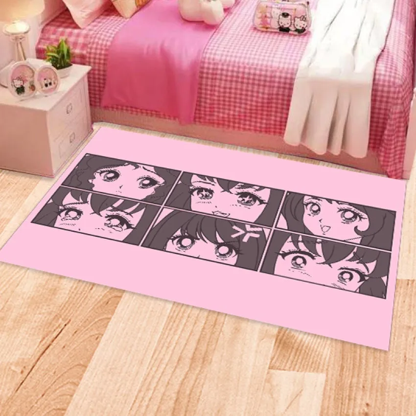 Anime Eyes Carpet Mat - Large Rectangular Rug