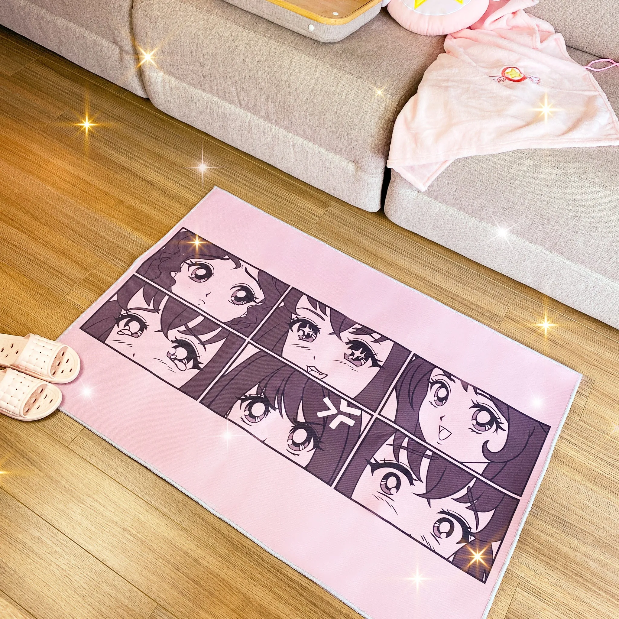 Anime Eyes Carpet Mat - Large Rectangular Rug