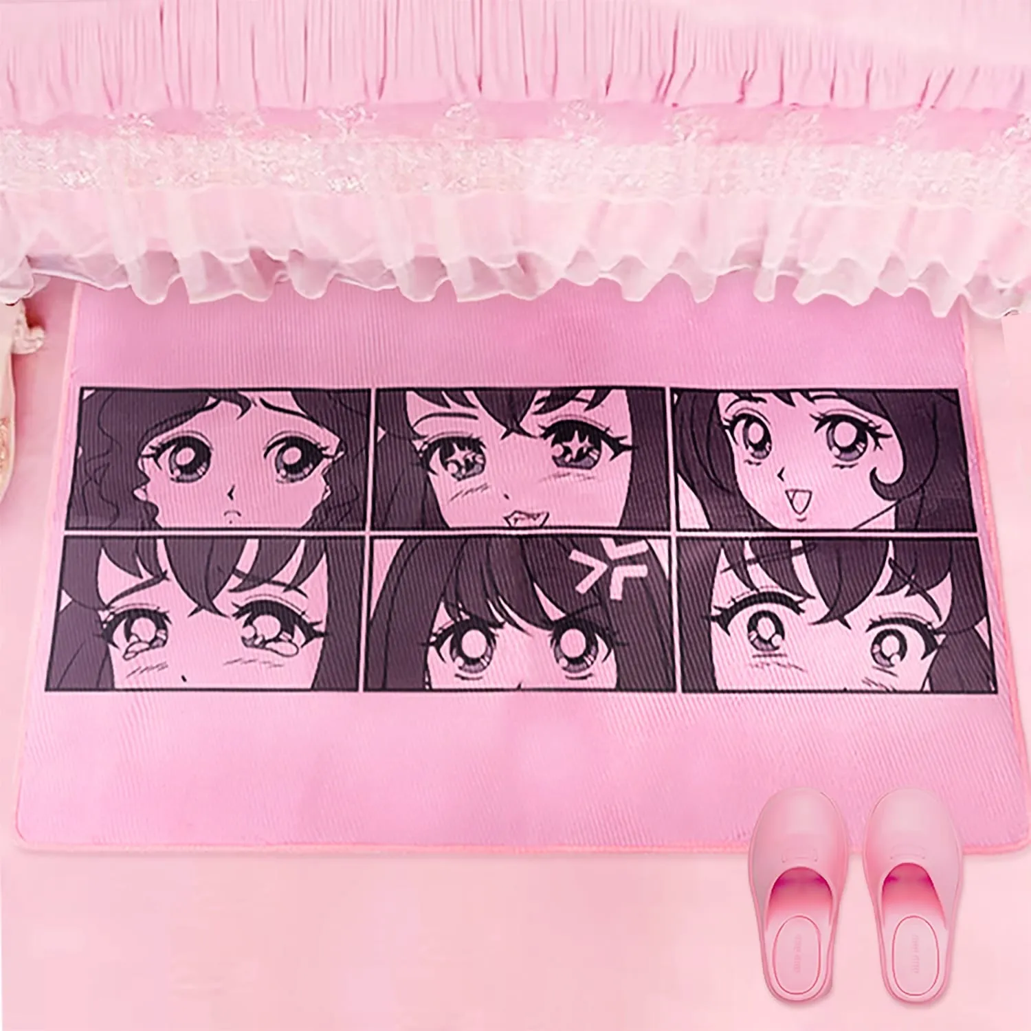 Anime Eyes Carpet Mat - Large Rectangular Rug