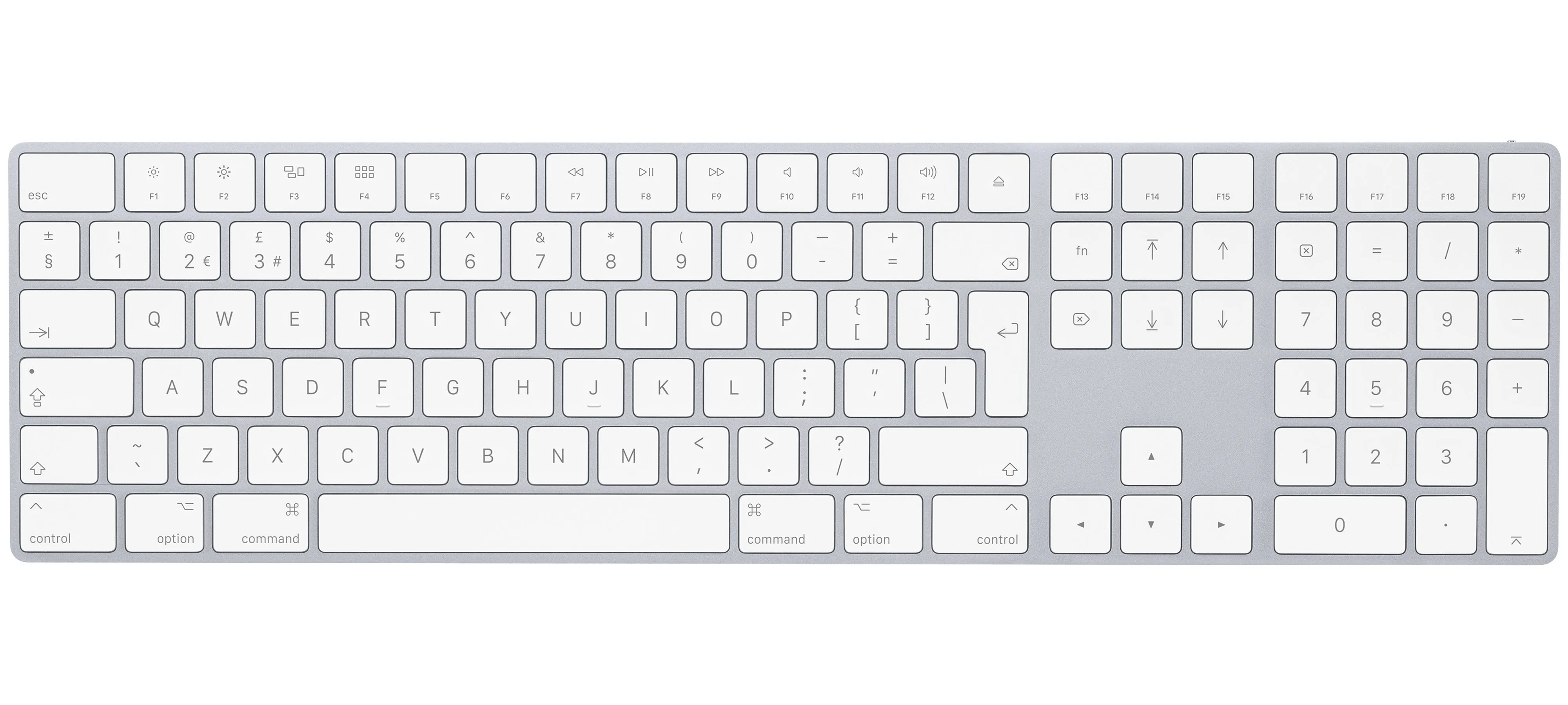 Apple Magic Keyboard With Numeric Keypad - Keyboard - Bluetooth - Swedish - Silver