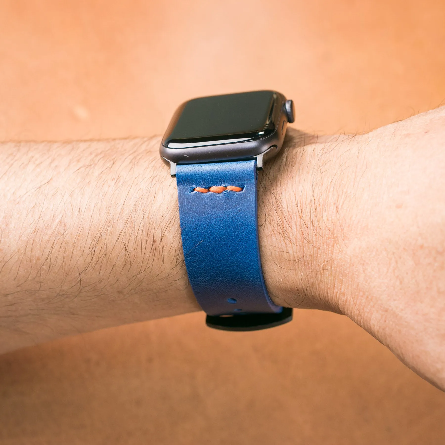 Apple Watch Leather Band - Cobalt Blue