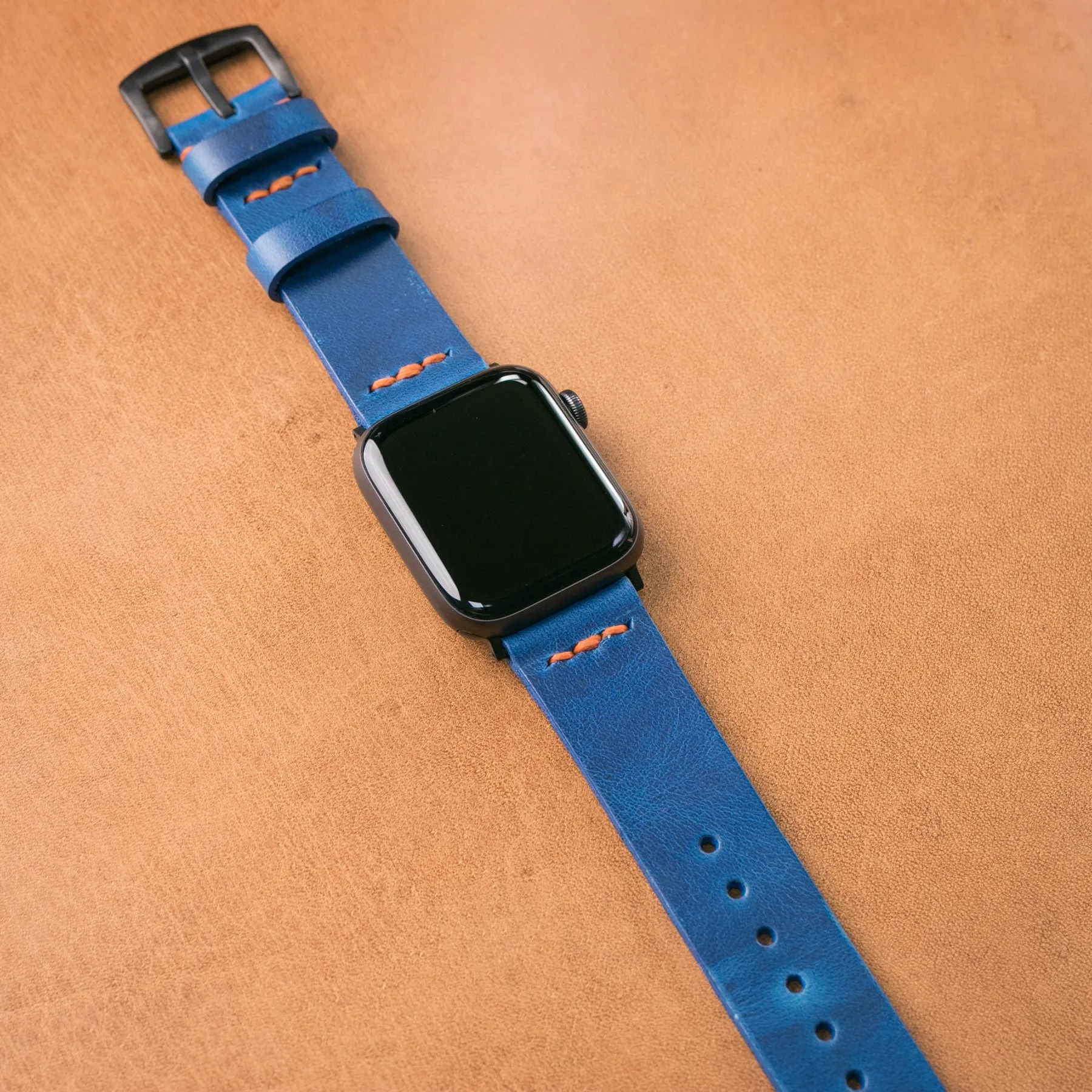 Apple Watch Leather Band - Cobalt Blue