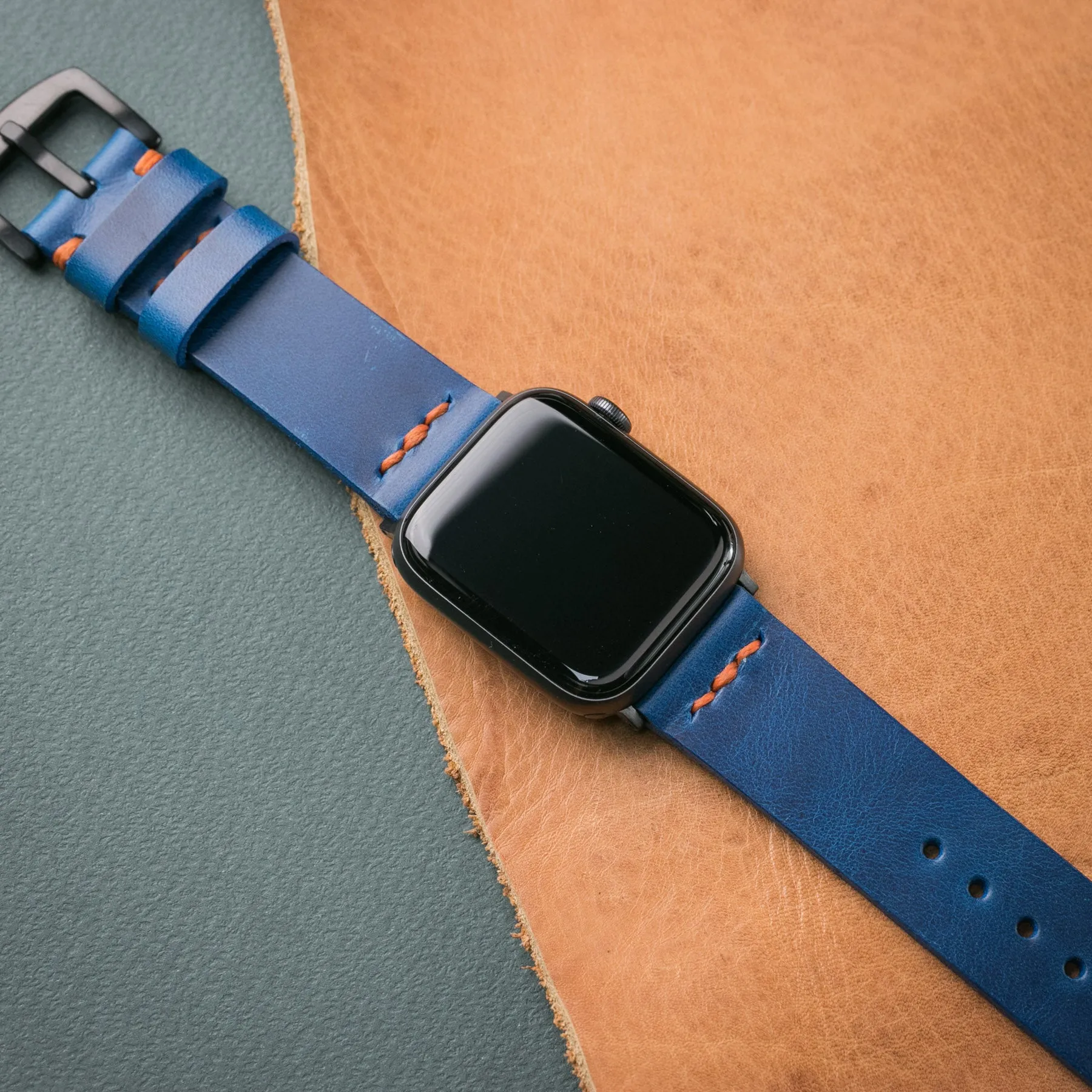 Apple Watch Leather Band - Cobalt Blue