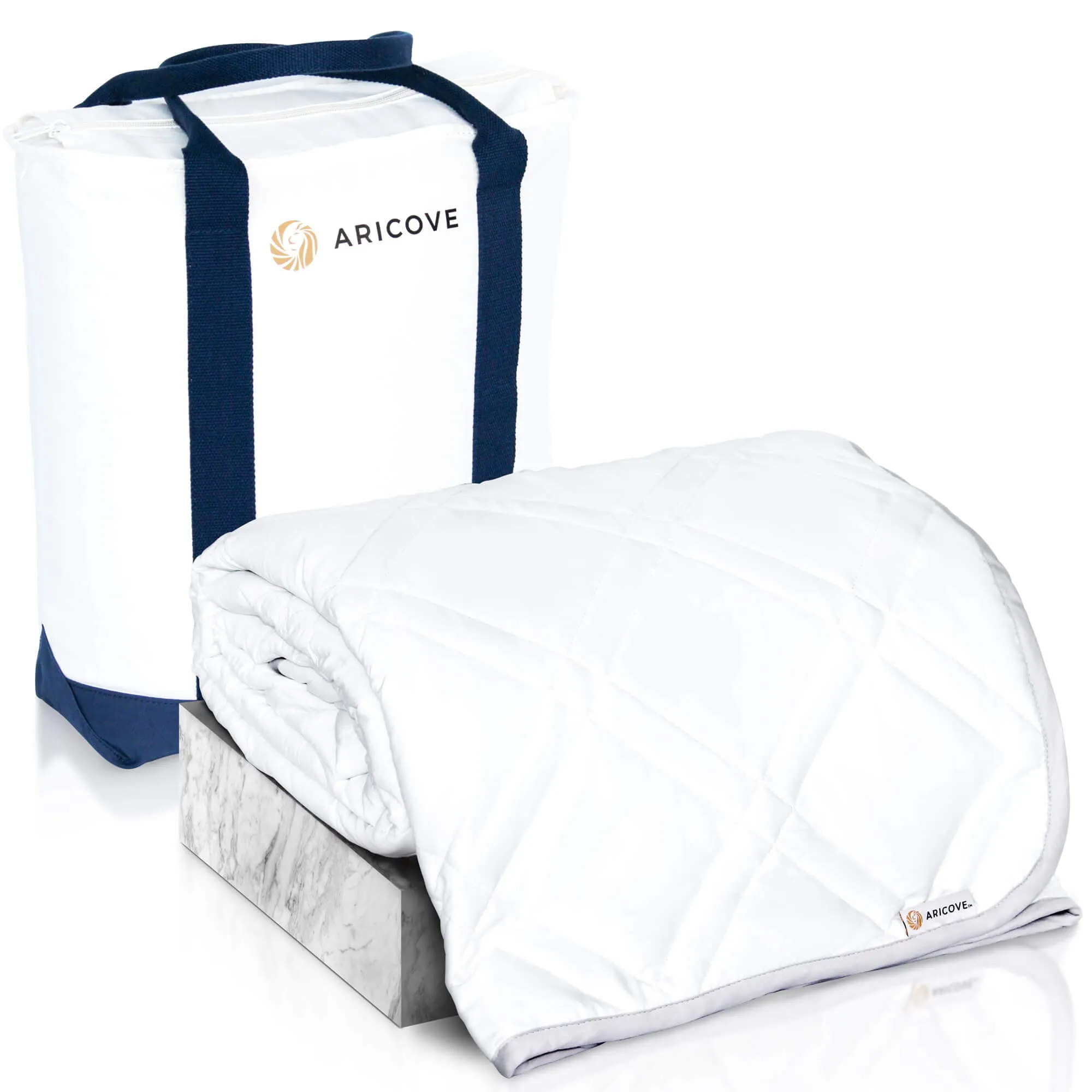 Aricove Cooling Weighted Blanket 15lb 60x80 for Full Queen Bed