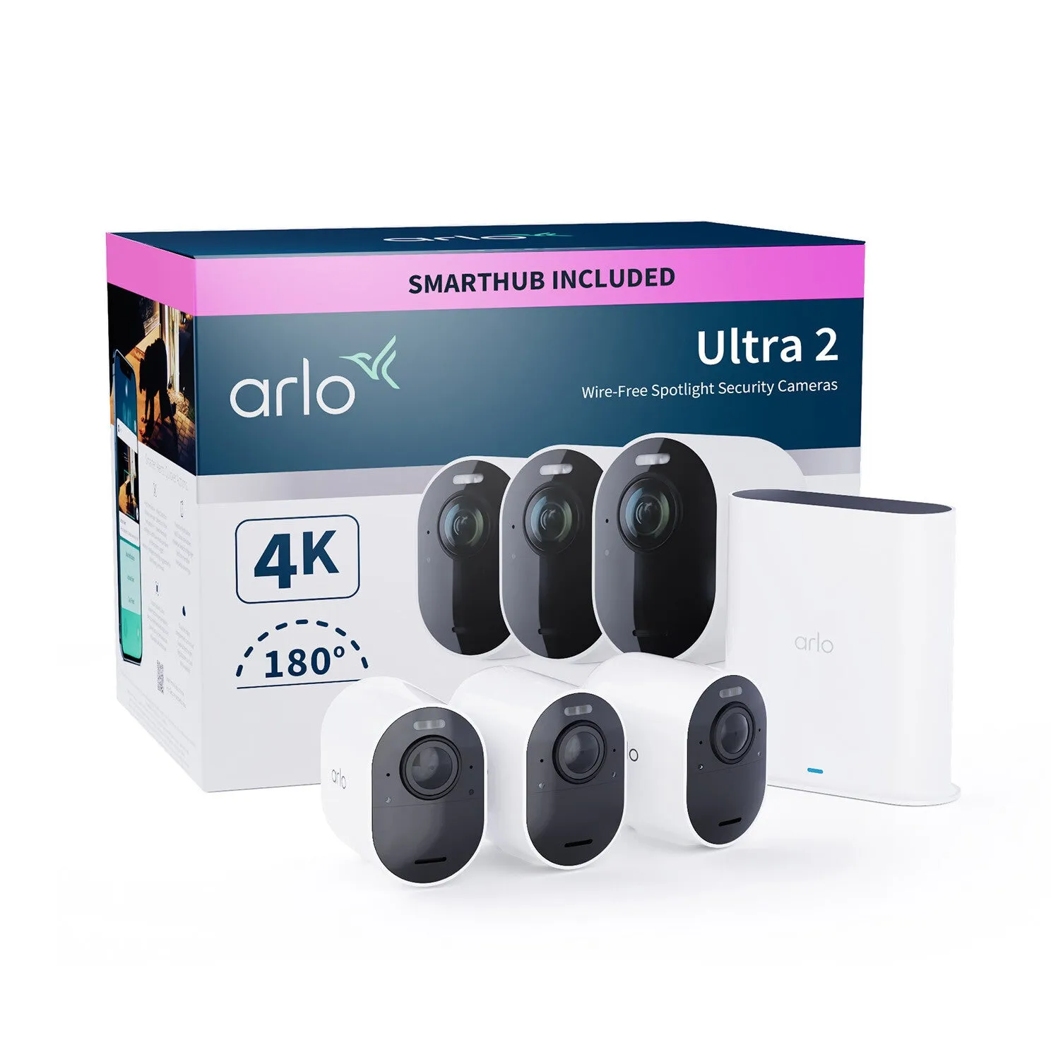 Arlo Ultra 2 Outdoor Security Camera, 3-cam kit