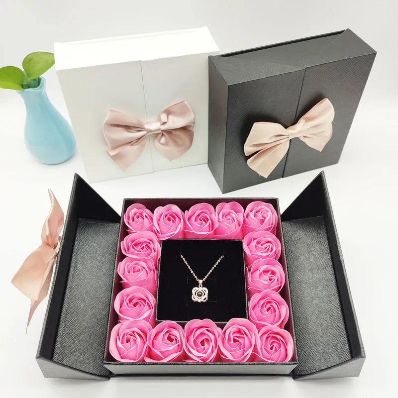 Artificial Rose Flower Gift Box