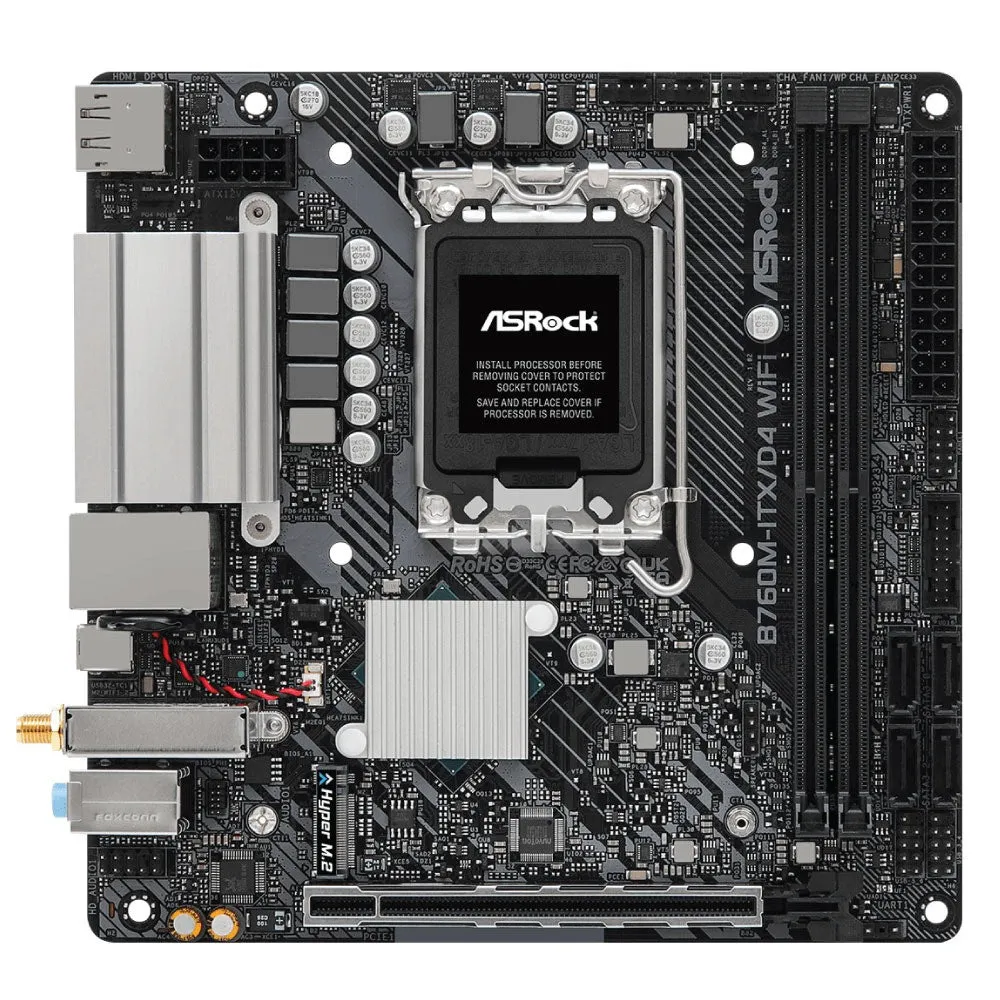 ASRock B760M-ITX/D4 WiFi LGA1700 Mini-ITX Motherboard