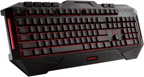 ASUS Gaming Keyboard Cerberus | Highly Durable, Long-Lasting PC Gaming Keyboard | Dome Switches | Splash-Proof & Anti-Slip | Multi-Color Backlight | Media Controls   12 Programmable Keys | Black