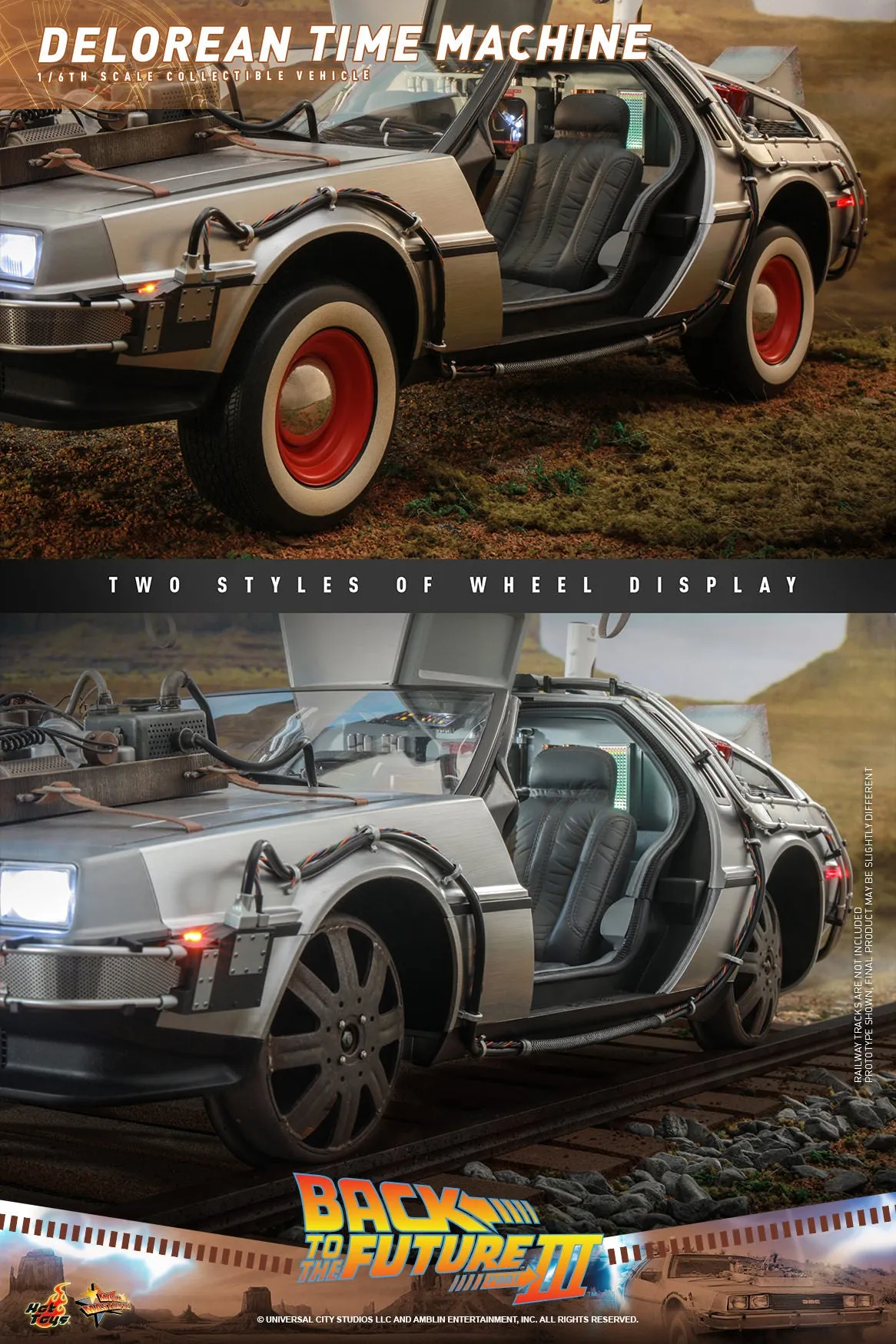 Back to the Future 3 DeLorean Time Machine 1/6 Scale Figure Accessory