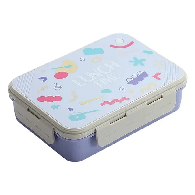 Bento Elite 4 Compartment Stainless Steel Lunch Box with Bowl