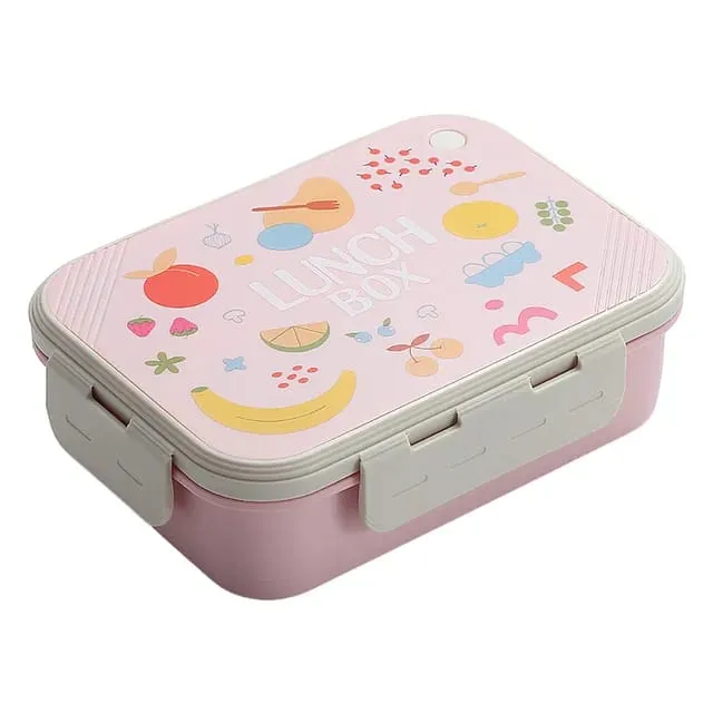 Bento Elite 4 Compartment Stainless Steel Lunch Box with Bowl