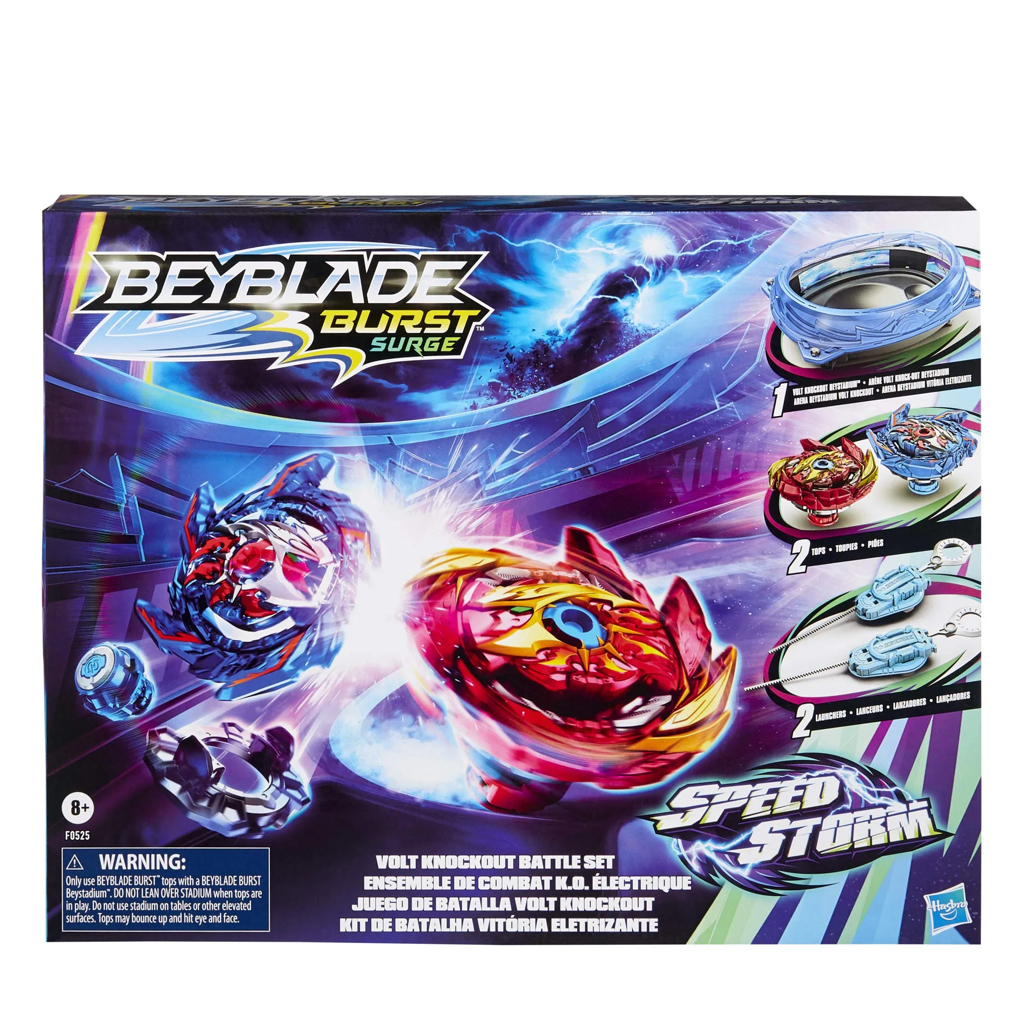 Beyblade Burst Surge Speedstorm Volt Knockout Battle Set - 2 Tops & Launchers