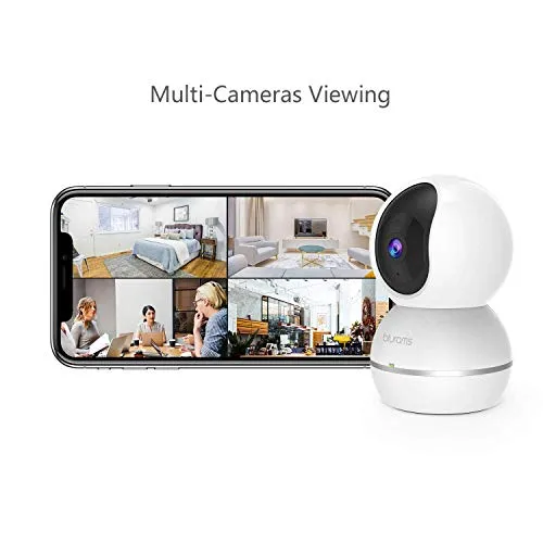 Blurams 1080p Dome Security Camera  Night Vision Works With Alexa