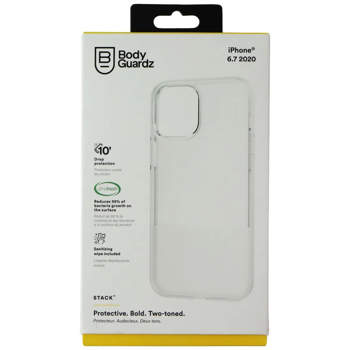 BodyGuardz Stack Series Case for iPhone 12 Pro Max - Two Tone Clear