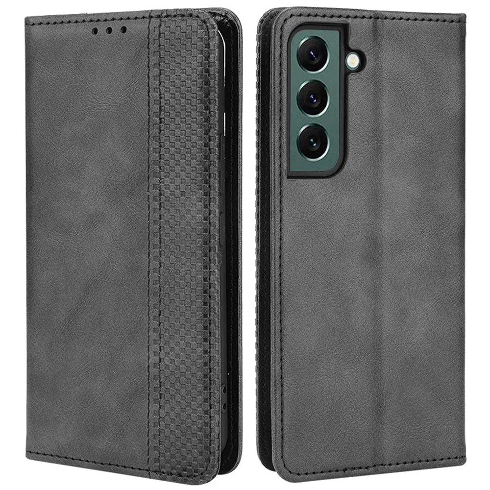 Bofink Vintage Samsung Galaxy S22 leather case - Black