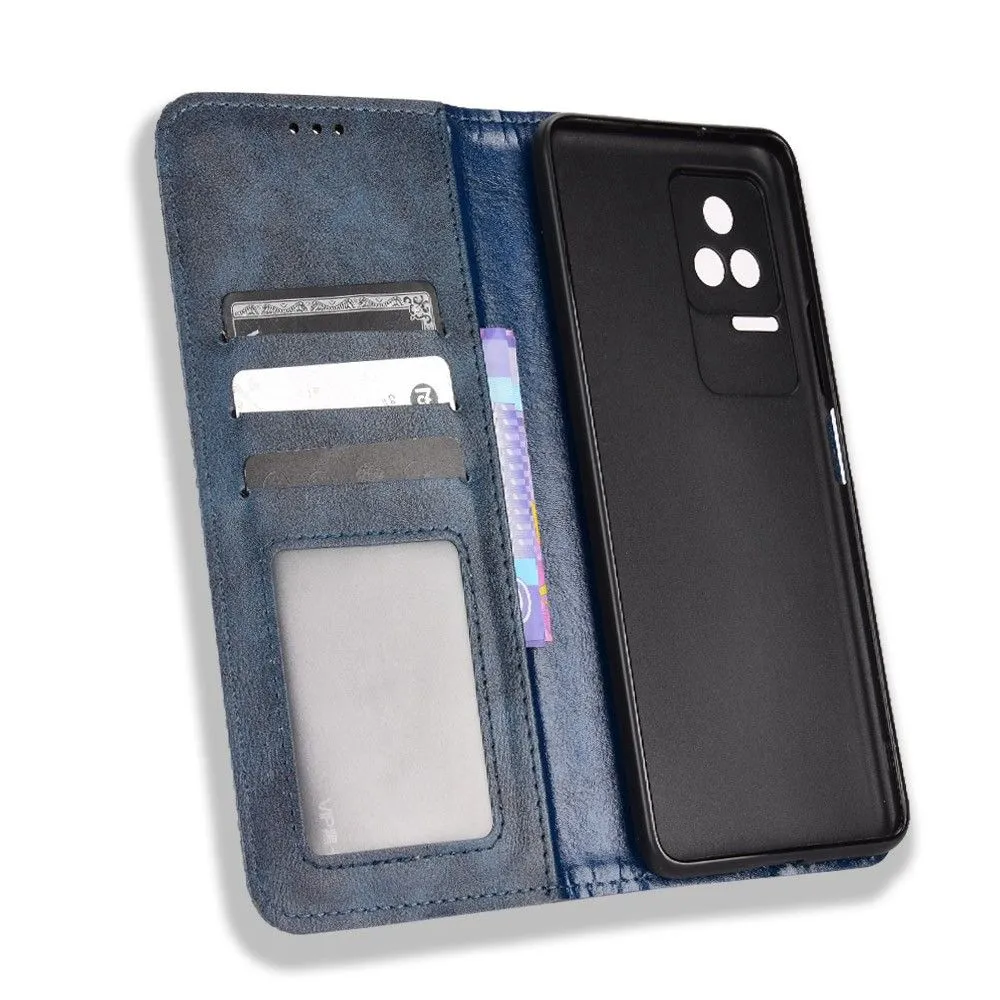 Bofink Vintage Xiaomi Redmi K40S leather case - Blue