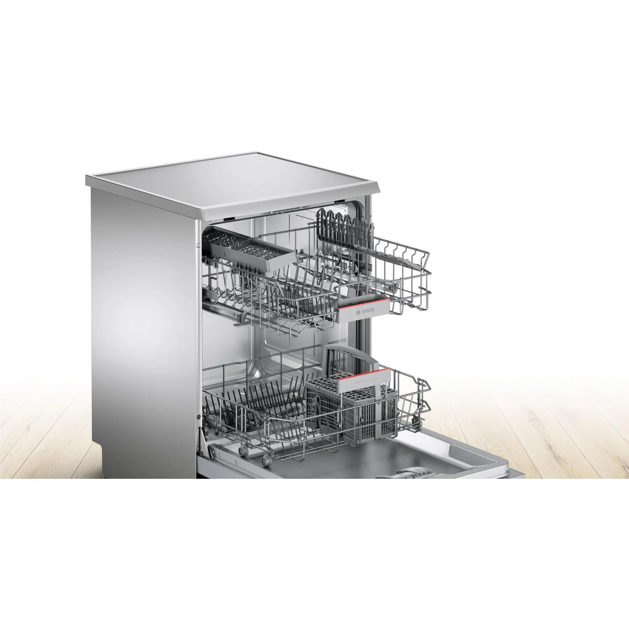 Bosch SMS4HTI01A Series 4 14-Place Setting Free Standing Dishwasher (Stainess Steel)