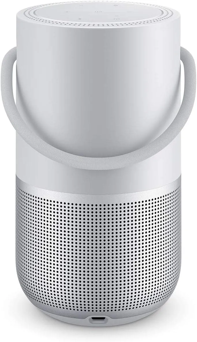 BOSE Portable Smart Speaker – Wireless Multi-Room Speaker with Google Assistant & Alexa, Silver