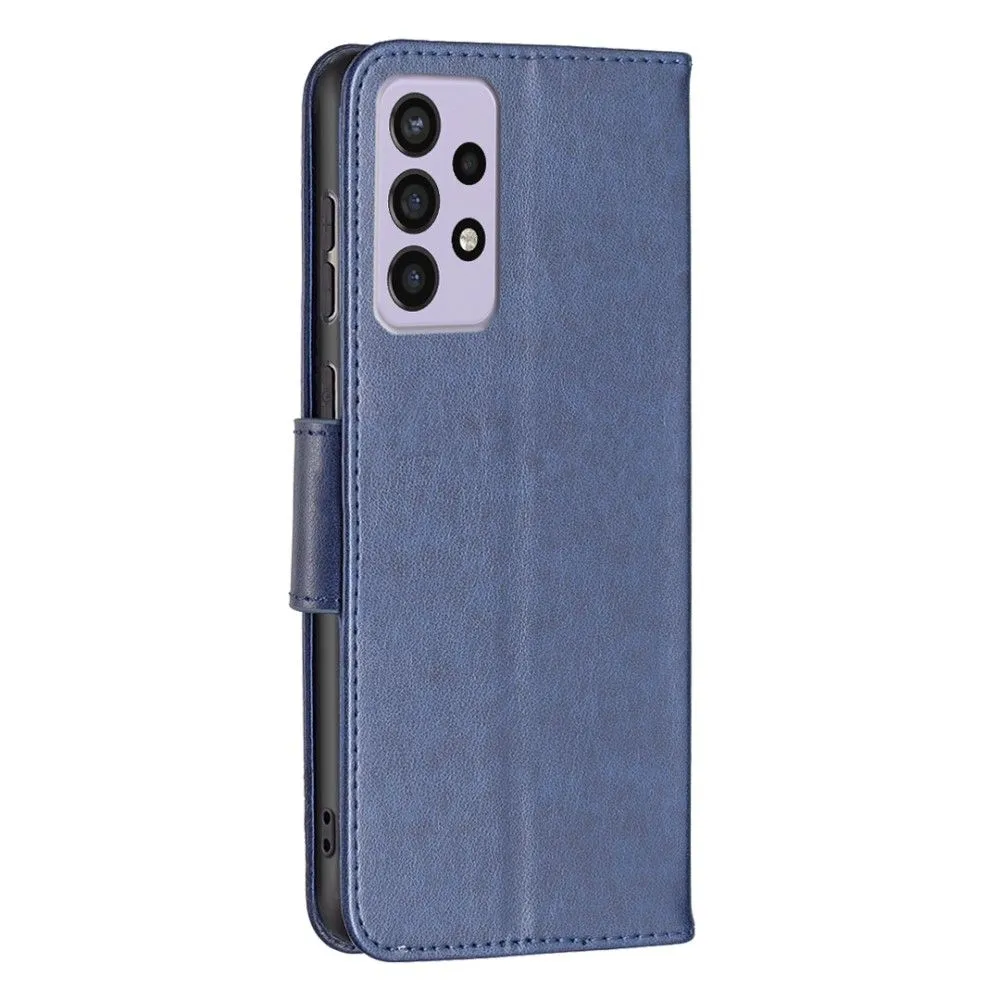 Butterfly Samsung Galaxy A73 flip case - Dark Blue